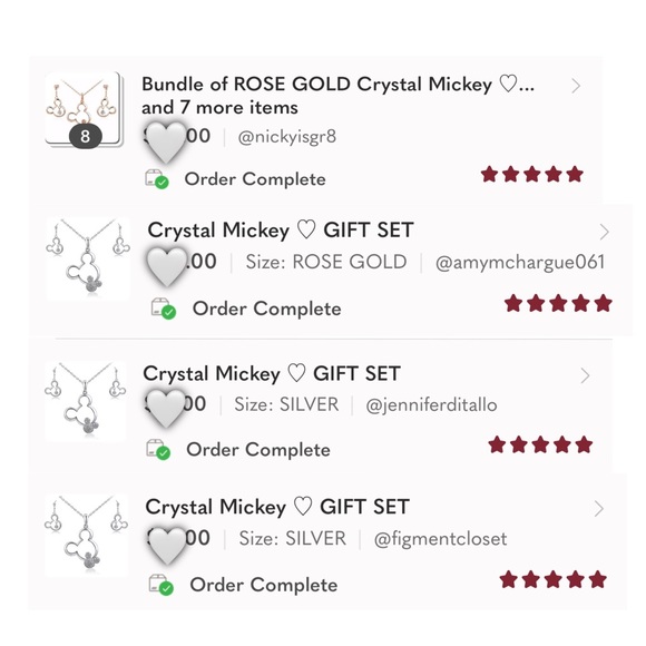 ROSE GOLD Crystal Mickey GIFT SET - Picture 6 of 6